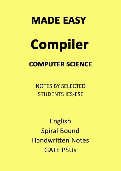 Made Easy Compiler Handwritten Notes Of Computer Science For Gate