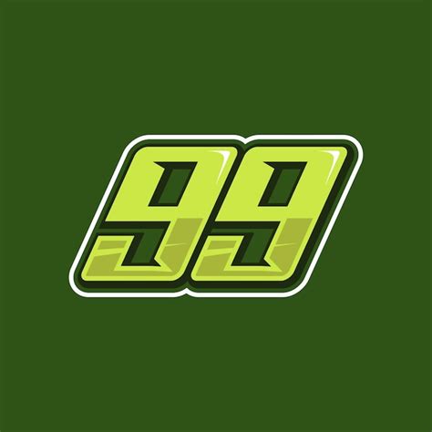 Premium Vector Racing Number 99 Logo Design Vector