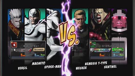 Umvc Magneto Vergil Spider Man Vs Nemesis Wesker Sentinel Youtube