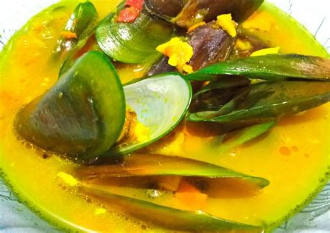 Resep Kerang Kuah Kuning Cara Buat Kerang Hijau Masak Bumbu