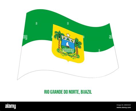 Rio Grande do Norte Flag Waving Vector Illustration on White Background ...