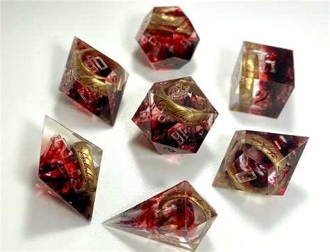 Preorder One Ring Lotr Polyhedral Dice Set Etsy Canada