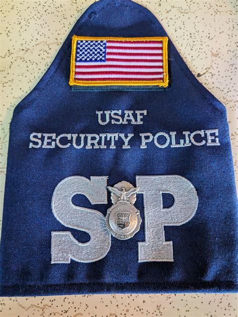 Air Force Usaf Security Police Armband With Numbered Mini Sp Pin Free