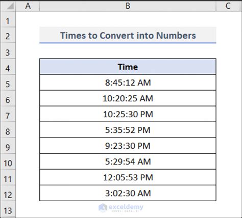 How To Convert Time To Number In Excel 5 Easy Methods