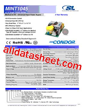 Mint Datasheet Pdf Sl Power Electronics