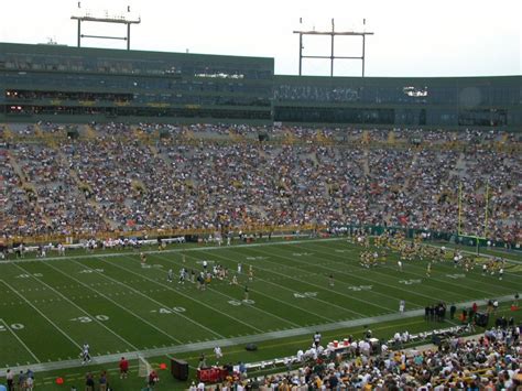 Lambeau Field 5 20 Yard Line Seats Upper Rows Event Usa