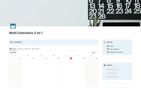 Multi Calendario Tareas Citas Y Eventos Plantilla De Notion