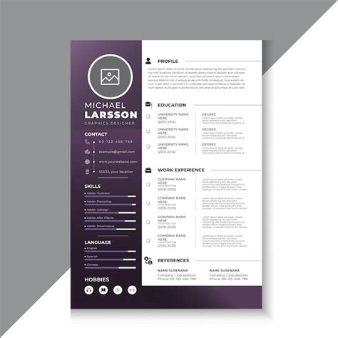 Premium Vector Professional Cv Resume Template Design And Letterhead Cover Letter Vector