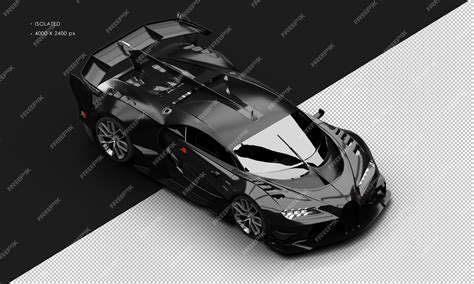 Premium Psd Isolated Realistic Metallic Black Titanium Racing Sedan