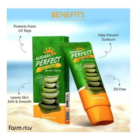 Farm Stay Aloe Vera Perfect Sun Cream Spf 50 Aya Ali