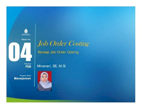 PDF Modul Ke Job Order Costing Metode Harga Pokok Pesanan Dan