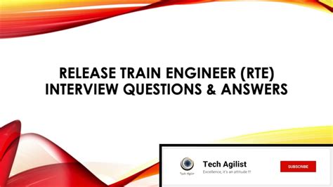 Release Train Engineer Rte Interview Questions And Answers Youtube