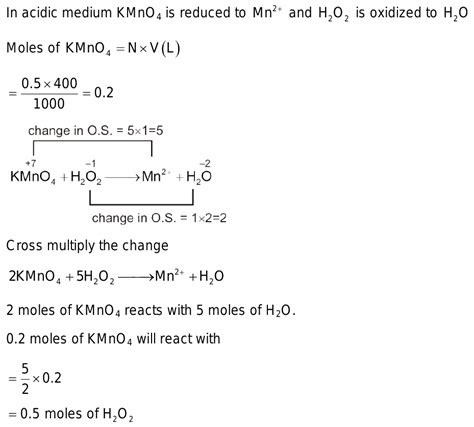 The Number Of Moles Of H O Required To Completely React With Ml