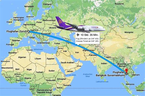 FLUGBUCHUNG ZRH BKK Flüge von Zürich nach Bangkok bei Thailand Flug