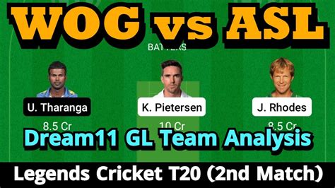 WOG Vs ASL T20 Dream11 Team Wog Vs Asl Dream11 Wog Vs Asl Dream11