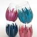 Blossom Collection Color Burst Wineglass Set Of Etsy