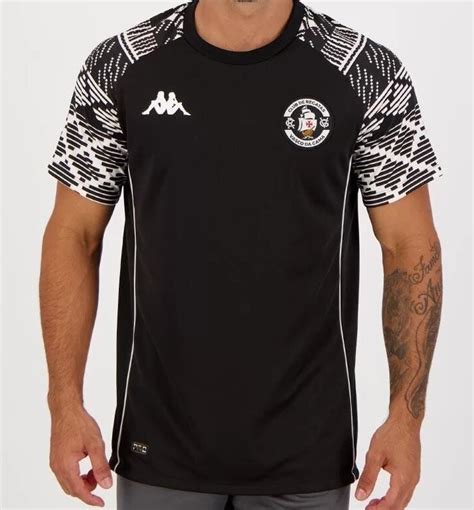 Camisa Vasco Masculina Aquecimento Preta Kappa 21