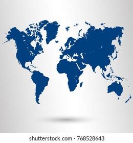 Blue World Map Vector Stock Vector (Royalty Free) 768528643 | Shutterstock