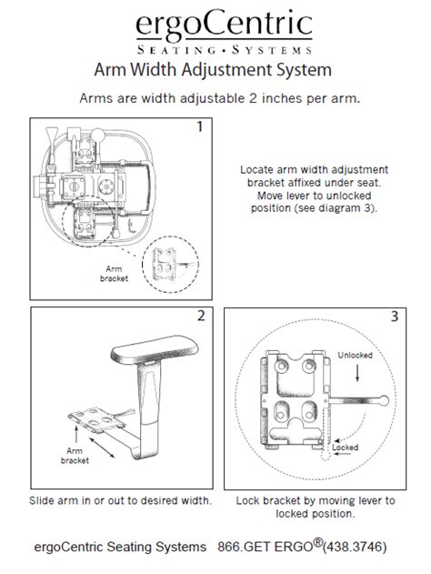 Arm Width Adjustment System Instructions En Pg1 Ergocentric