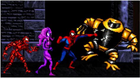 Spiderman Venom Separation Anxiety All Bosses Snes YouTube