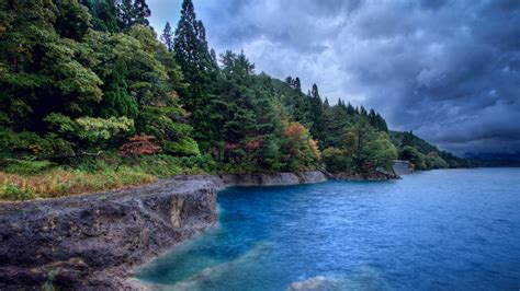 Wallpaper : landscape, forest, sea, bay, lake, sky, coast, lagoon ...