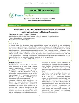 Development Of Rp Hplc Method For Simultaneous Estimation Of