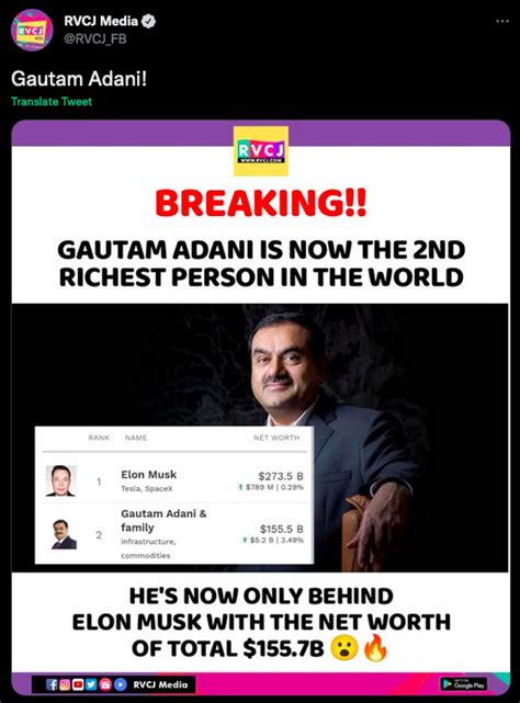 Adani Second Richest Gautam Adani Becomes Second Richest Man Know