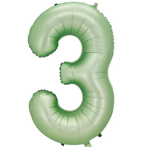 Numeri In Mylar Colore Verde Matte Altezza Cm Con Valvola In