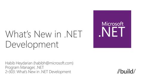 Ppt Whats New In Net Development Powerpoint Presentation Free