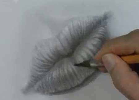 How to Draw a Realistic Mouth With Pencil - How to Draw Lips - Video ...