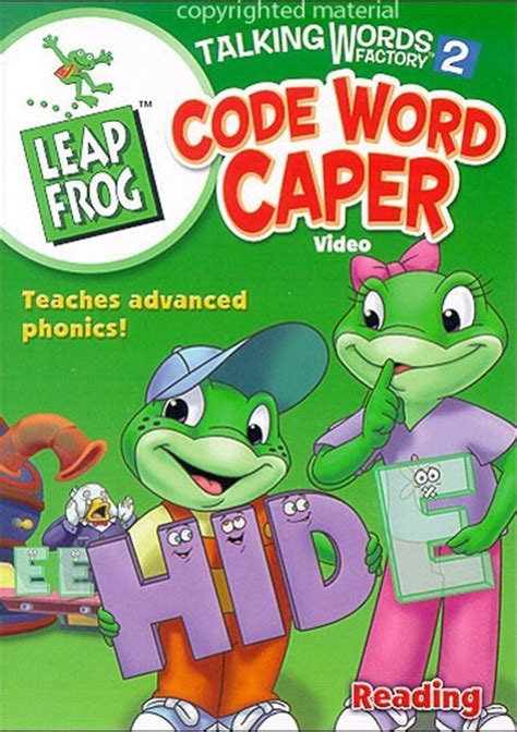 Leap Frog Talking Words Factory II Code Word Caper DVD 2004 DVD