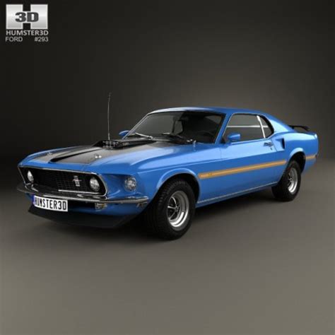 Ford Mustang Mach 1 351 1969 3D Model 3DHunt Co