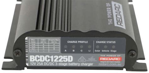 Redarc In Vehicle Bcdc Battery Charger Dual Input Dc To Dc 12v 24v 25 Amp Redarc Battery