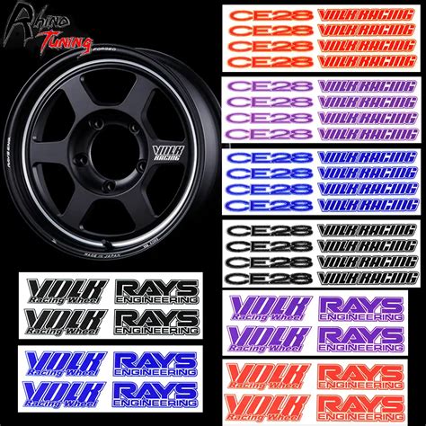 8pcs Set Enkei Car Wheel Rim Sticker For Enkei Wheels Auto Spoke Decal