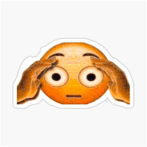 "stressed cursed emoji" Sticker for Sale by robihn | Redbubble