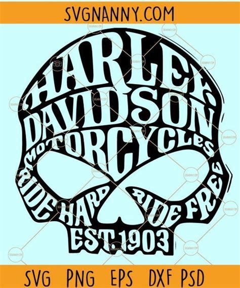 Harley Davidson Skull Svg Harley Davidson Motorcycle Svg Harley