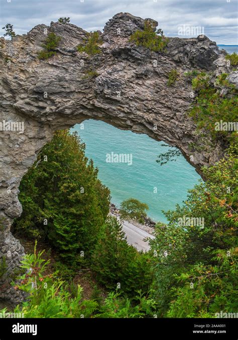 Mackinac Island Arch Hi Res Stock Photography And Images Alamy