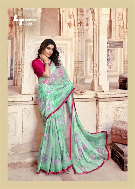 Chiffon Print Saree With Blouse Piece At Rs In Surat Id