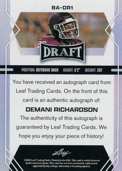 Demani Richardson Gallery Trading Card Database