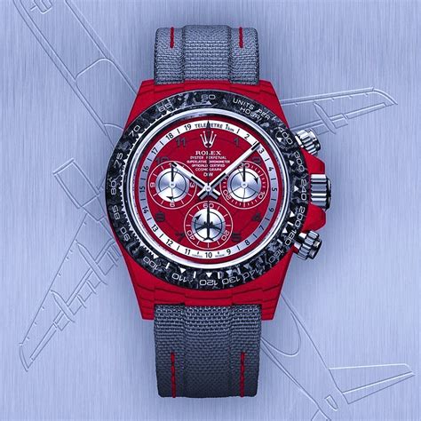 Di W Rolex Daytona Avia Red In Quartz Fiber Retail Eur In