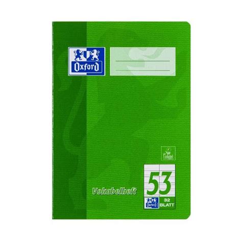 OXFORD Vokabelheft A5 Lineatur 53 2 Spalten 32 Blatt 90 g m² Optik