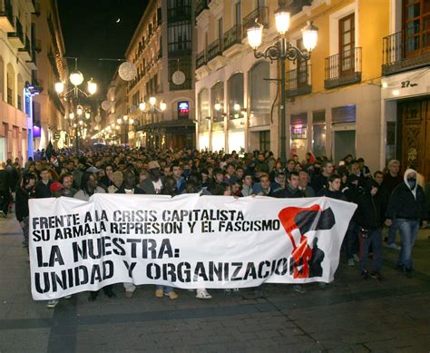 Gran Participación En La Mani Antifascista De Zaragoza Cgt Confederal