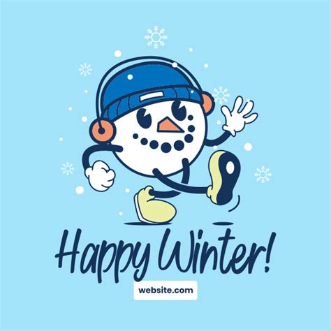 Snowman Mascot Instagram post | BrandCrowd Instagram post Maker