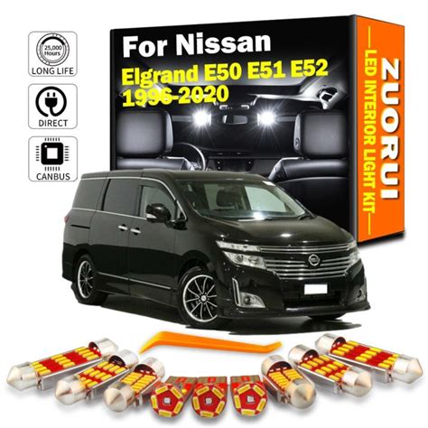 ZUORUI Canbus Car LED Interior Map Dome Light Kit For Nissan Elgrand