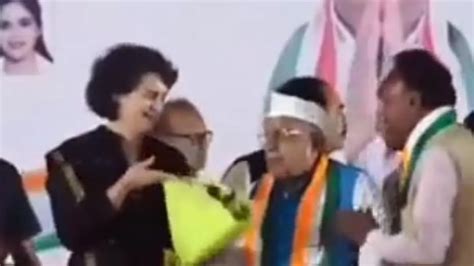 Madhya Pradesh An Empty Bouquet For Priyanka Gandhi A Comic Relief