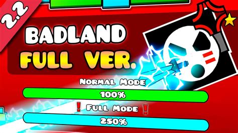 Badland Full Version Epic 22 Layout Geometry Dash 22 Youtube