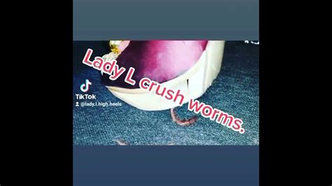 Domina Lady L Crush Worms With Wooden High Heels Videoshort Version