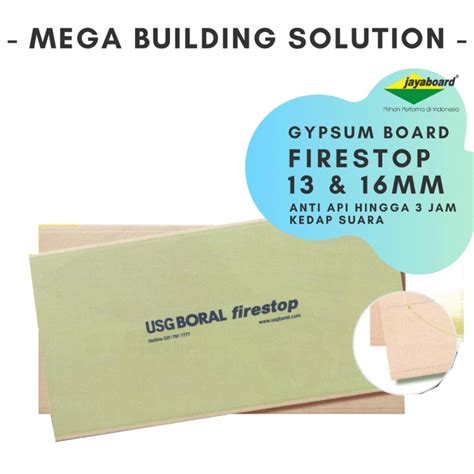 Jual Jayaboard FIRESTOP Tahan Api Papan Gipsum Gypsum Partisi Plafon