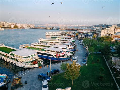 Galata Bridge aerial photography 11369388 Stock Photo at Vecteezy