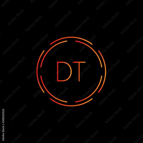 Initial Dt Letter Logo With Creative Modern Business Typography Vector